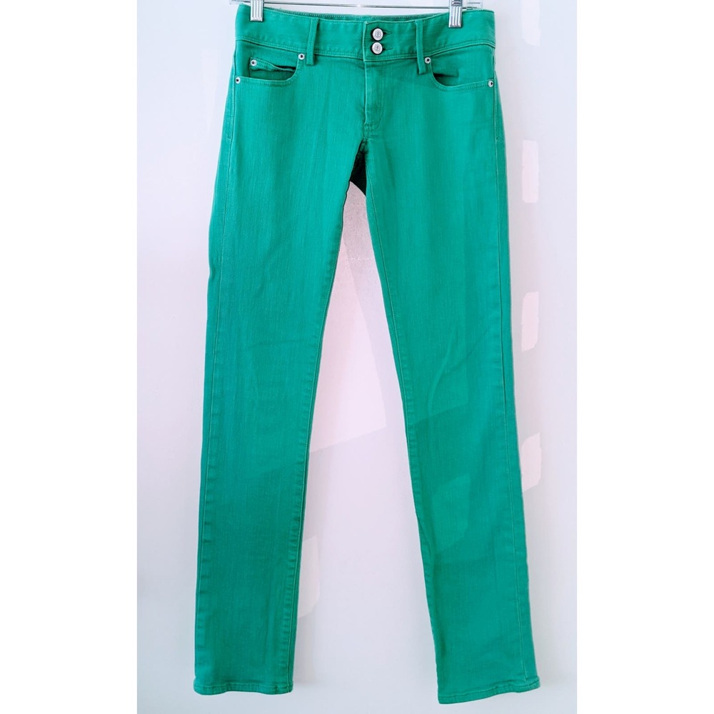 Lilly Pulitzer WORTH Sz O Bright Green Stretchy Straight Leg Jeans